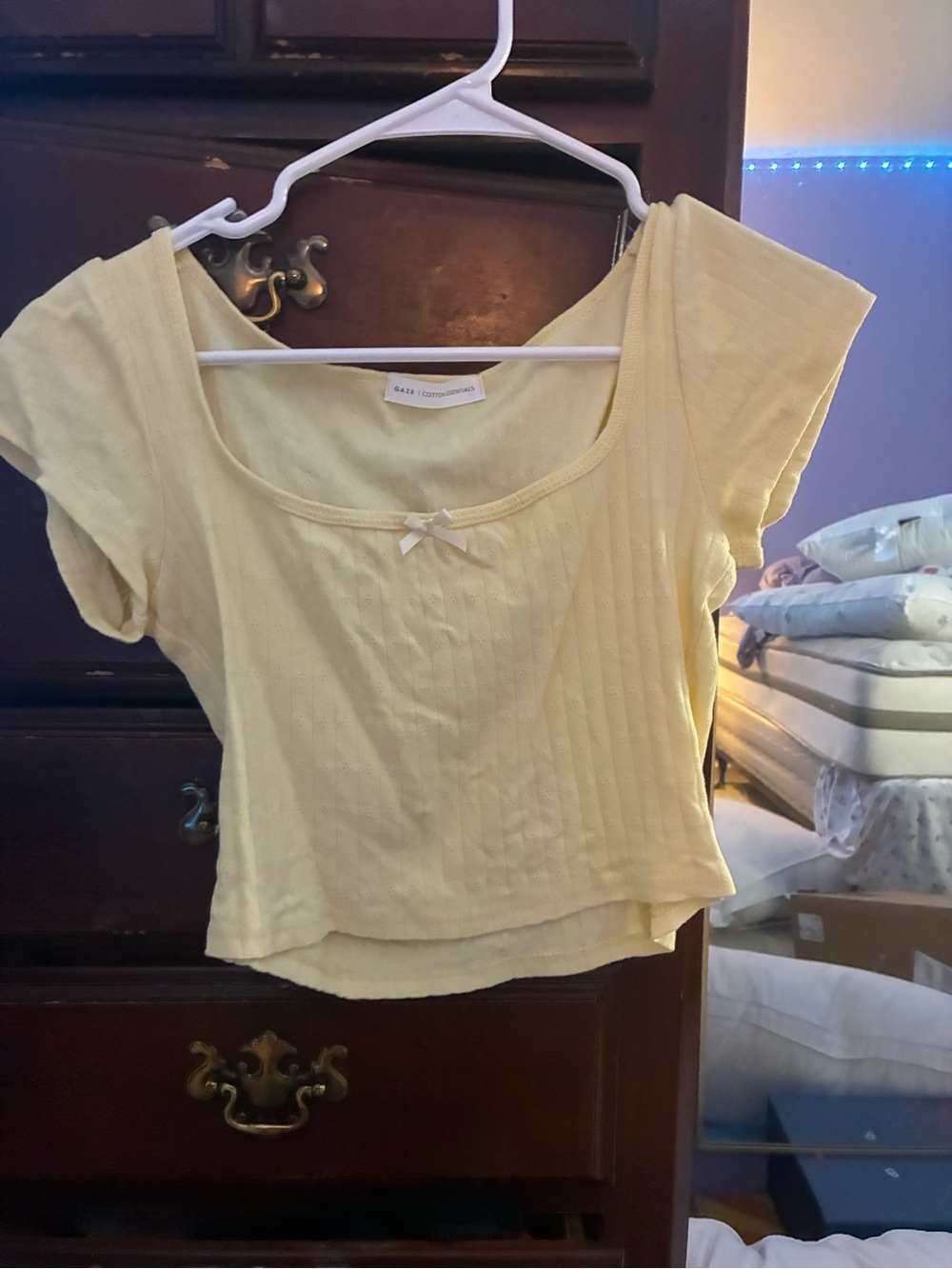 Yellow crop top!